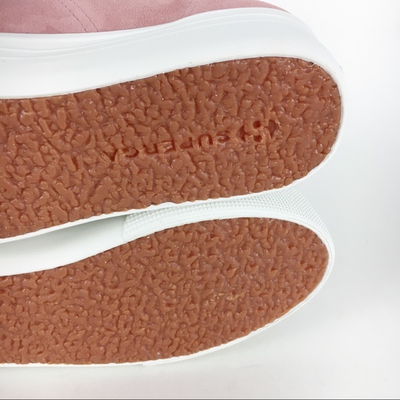 NEW Superga 2790 SUECOTLINW Pink Peach Suede Leather Platform Sneakers Shoes 8.5 - Picture 9 of 14